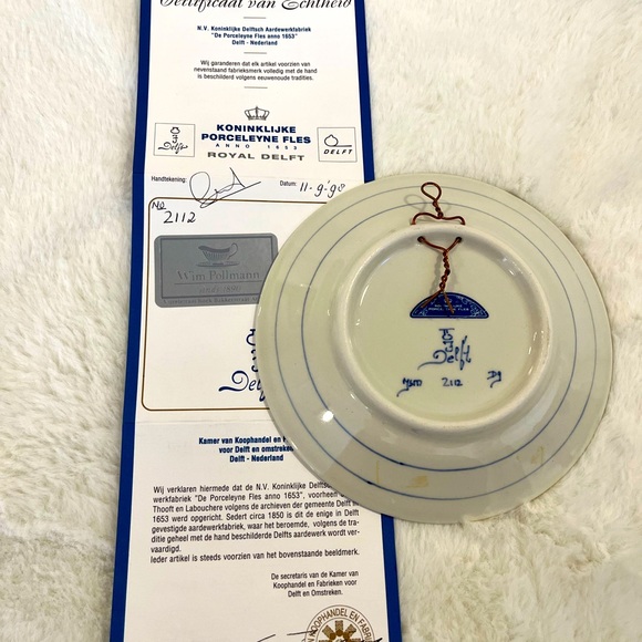Antique customized delft with certificate - Picture 5 of 5